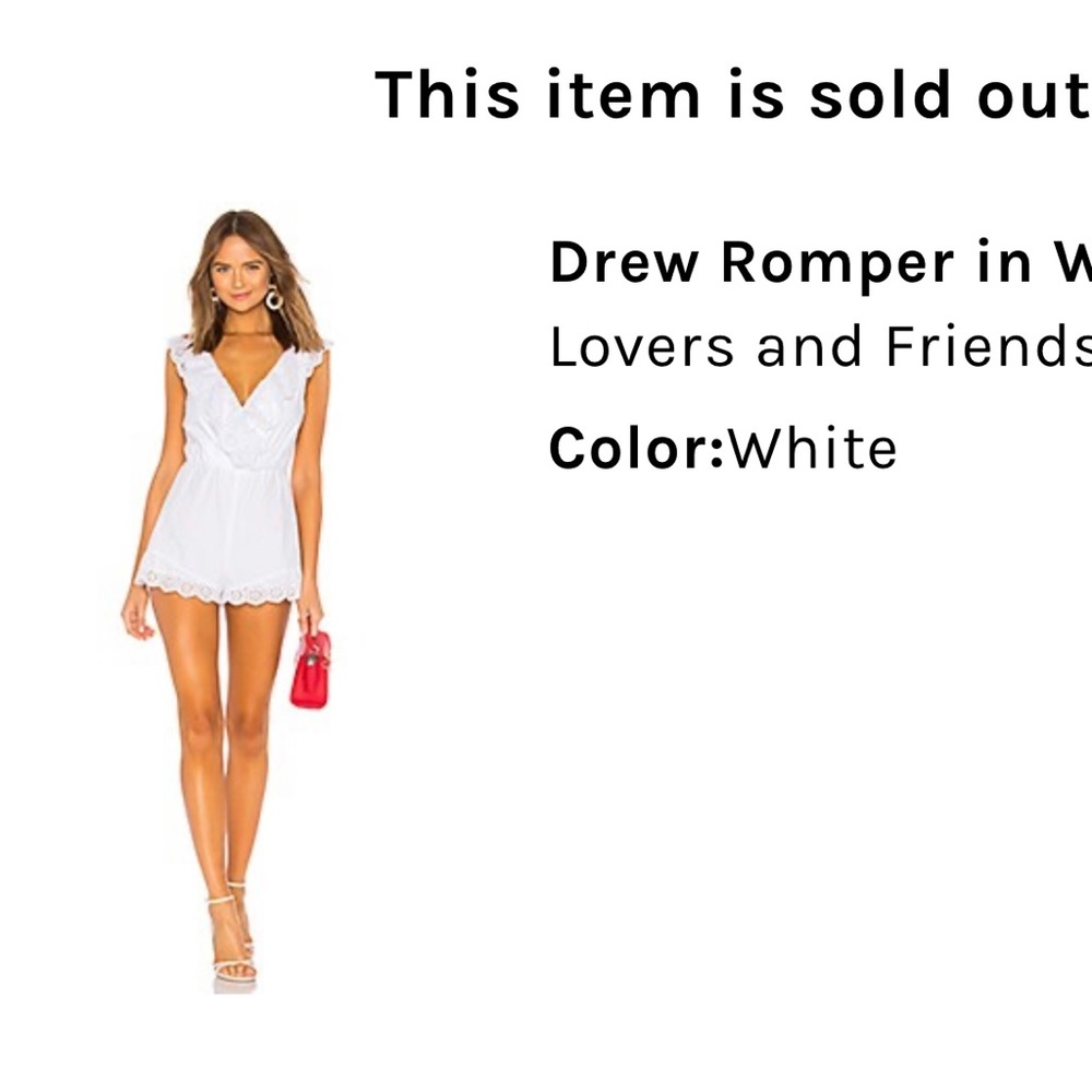 Lovers and Friends, Drew Romper in White - Picture 2 of 16